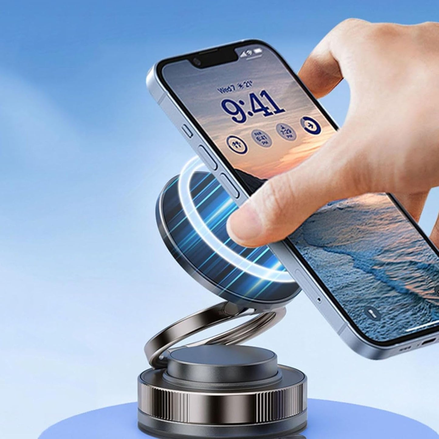 Orvix Magnetic Mobile Holder – 360° Rotating, Universal Phone Mount for Car, Desk & Mirror | Strong Grip for All Smartphones