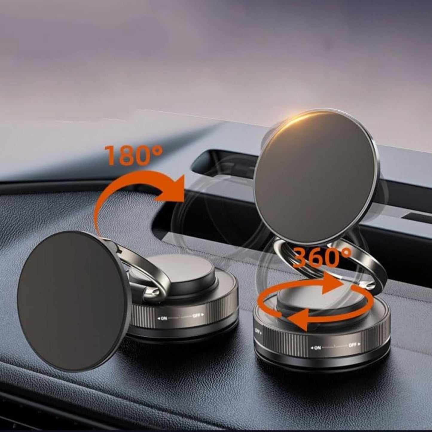 Orvix Magnetic Mobile Holder – 360° Rotating, Universal Phone Mount for Car, Desk & Mirror | Strong Grip for All Smartphones