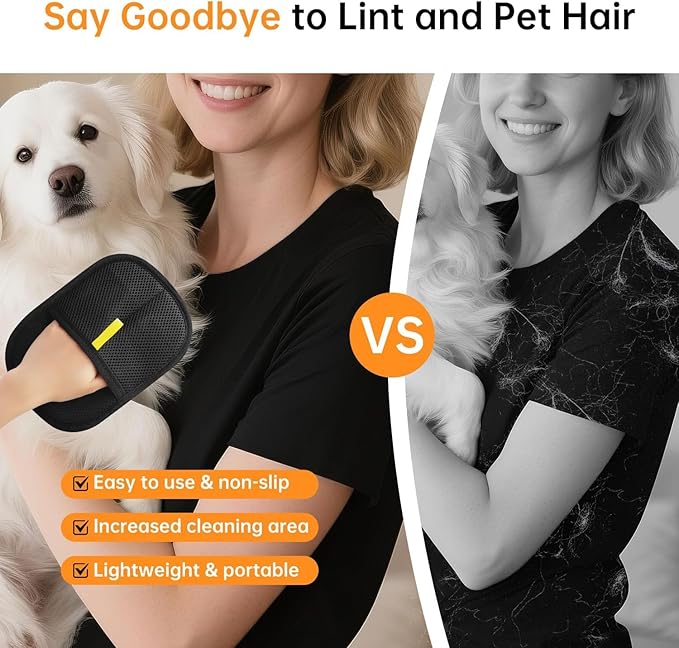 Nivra Pet Hair Removal Electrostatic Glove – Reusable Cat & Dog Fur Remover for Sofa, Carpet, Clothes & Grooming