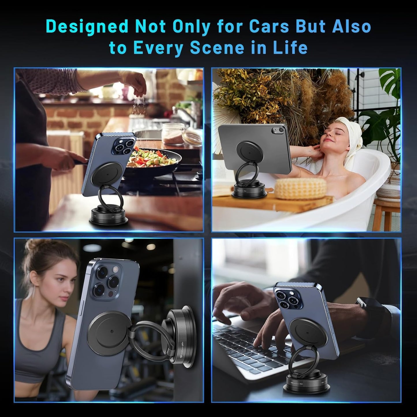 Orvix Magnetic Mobile Holder – 360° Rotating, Universal Phone Mount for Car, Desk & Mirror | Strong Grip for All Smartphones