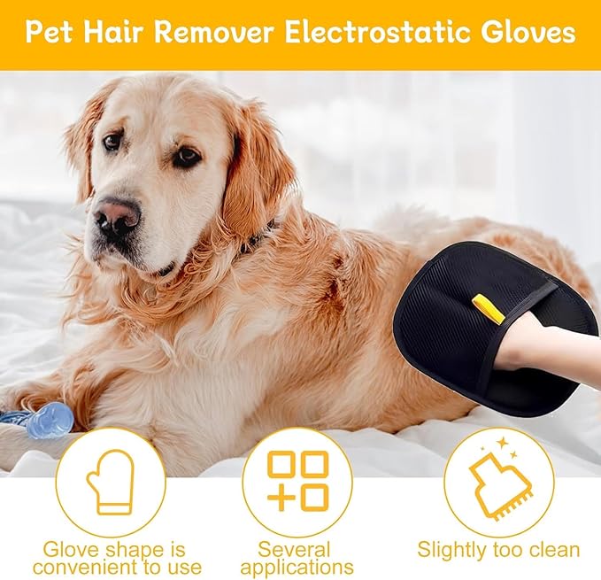 Nivra Pet Hair Removal Electrostatic Glove – Reusable Cat & Dog Fur Remover for Sofa, Carpet, Clothes & Grooming