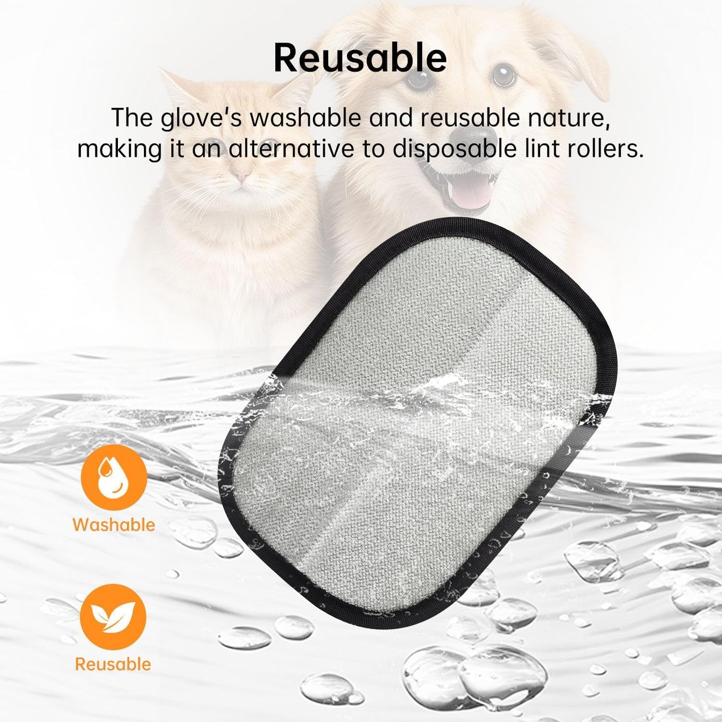 Nivra Pet Hair Removal Electrostatic Glove – Reusable Cat & Dog Fur Remover for Sofa, Carpet, Clothes & Grooming