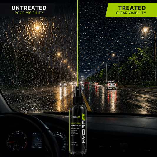 Hydraone Hydrophobic Glass Coating | Long-Lasting Rain Repellent for Automotive Glass (120ml)