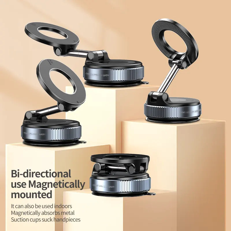 Orvix Premium Magnetic Vacuum Phone Holder – 360° Foldable Mount for Car, Mirror & Desk | Compatible with All Smartphones