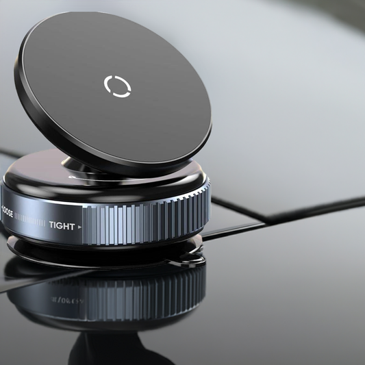 Orvix Premium Magnetic Car Phone Holder – Vacuum Suction Mount, 360° Rotating, Black