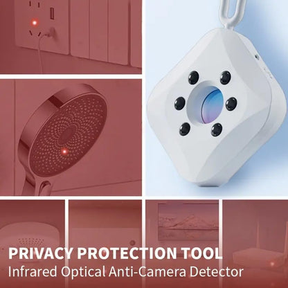 Portable Hidden Camera Detector & Anti-Spy RF Signal Finder – Wireless Bug and Infrared Lens Sweeper for Home, Office, and Hotel Privacy Protection