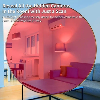 Portable Hidden Camera Detector & Anti-Spy RF Signal Finder – Wireless Bug and Infrared Lens Sweeper for Home, Office, and Hotel Privacy Protection