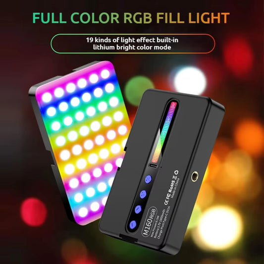 Portable RGB LED Video Light – 2700K-6500K Dimmable Photography Fill Light for Mobile, Camera & Content Creators