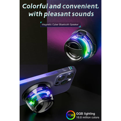 Orvix G200 Magnetic Bluetooth Speaker – Portable Mini Speaker with RGB Lights, 3D Surround Sound & iPhone Stand
