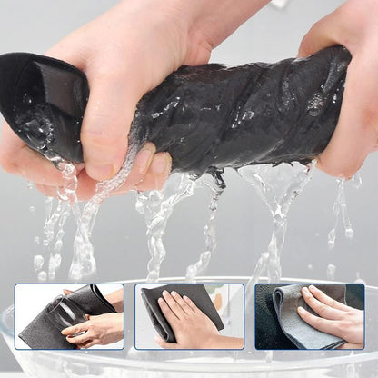 Thickened Microfiber Magic Cleaning Cloths (30×30 cm, 5 PCS) – Super Absorbent, Lint-Free, Streak-Free, Reusable Cleaning Rags for Glass, Windows, Kitchen & Car