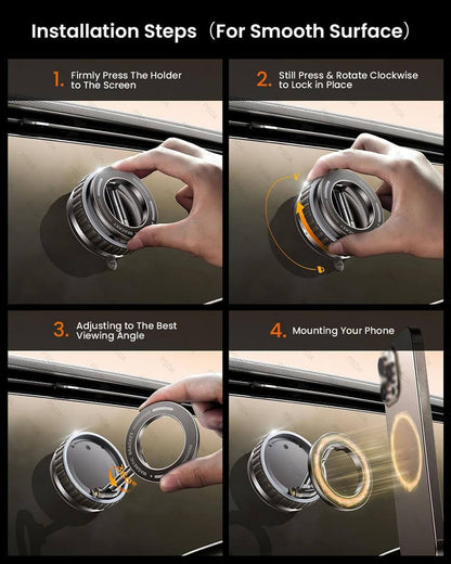 Orvix K11 Magnetic Car Phone Holder with Gel Vacuum Suction & 360° Rotation