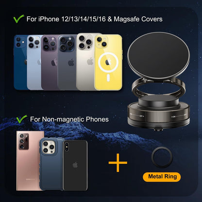 Orvix Magnetic Mobile Holder – 360° Rotating, Universal Phone Mount for Car, Desk & Mirror | Strong Grip for All Smartphones
