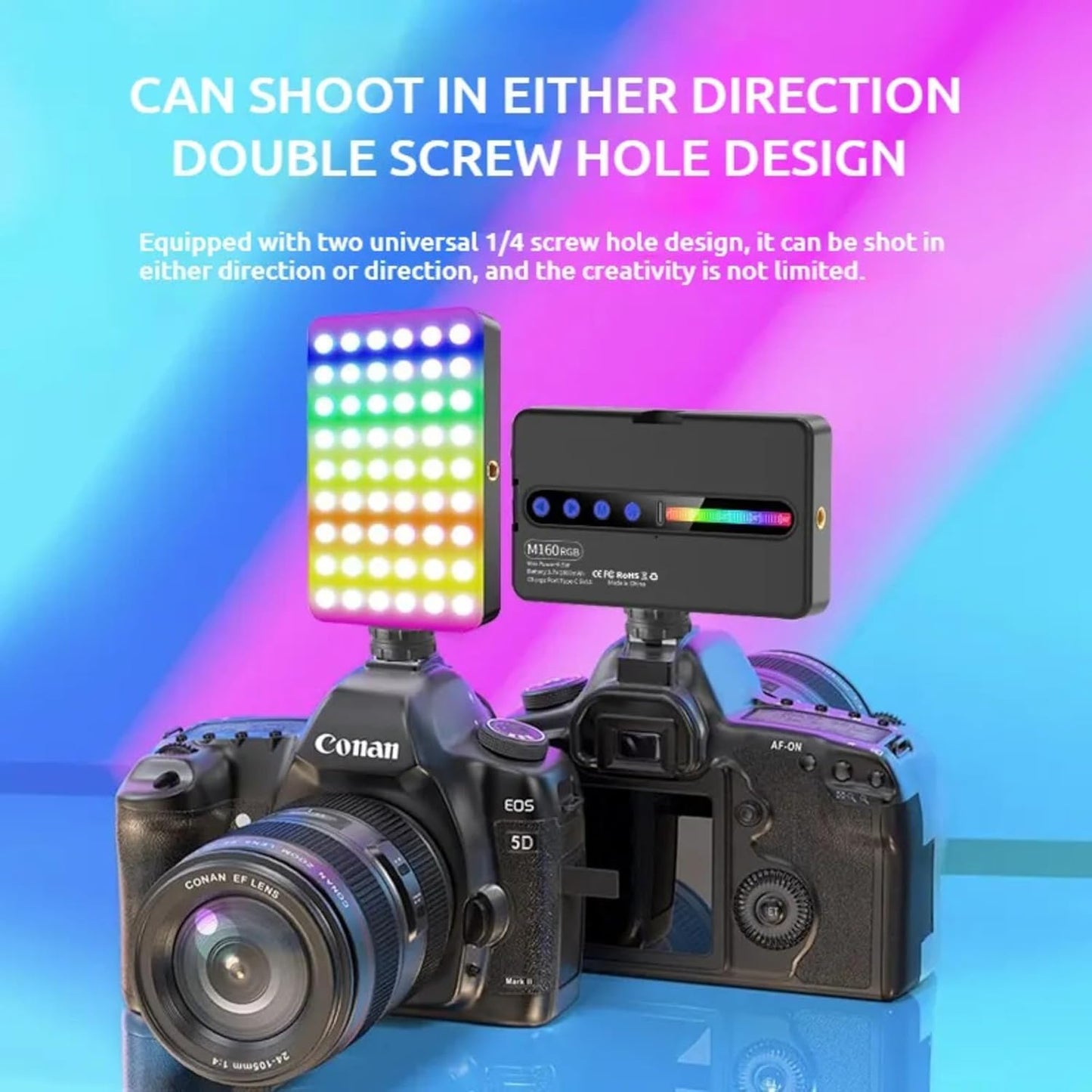 Portable RGB LED Video Light – 2700K-6500K Dimmable Photography Fill Light for Mobile, Camera & Content Creators