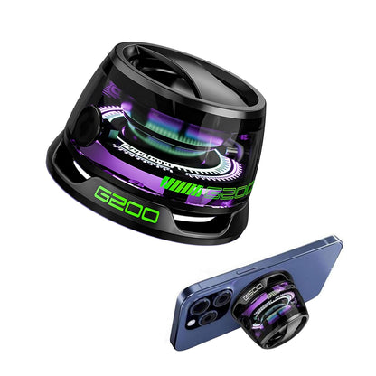 Orvix G200 Magnetic Bluetooth Speaker – Portable Mini Speaker with RGB Lights, 3D Surround Sound & iPhone Stand