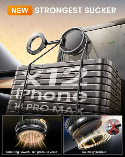 Orvix K11 Magnetic Car Phone Holder with Gel Vacuum Suction & 360° Rotation