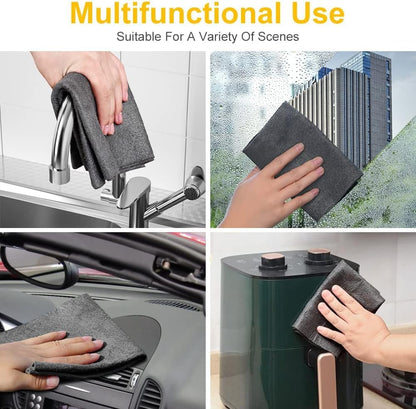 Thickened Microfiber Magic Cleaning Cloths (30×30 cm, 5 PCS) – Super Absorbent, Lint-Free, Streak-Free, Reusable Cleaning Rags for Glass, Windows, Kitchen & Car
