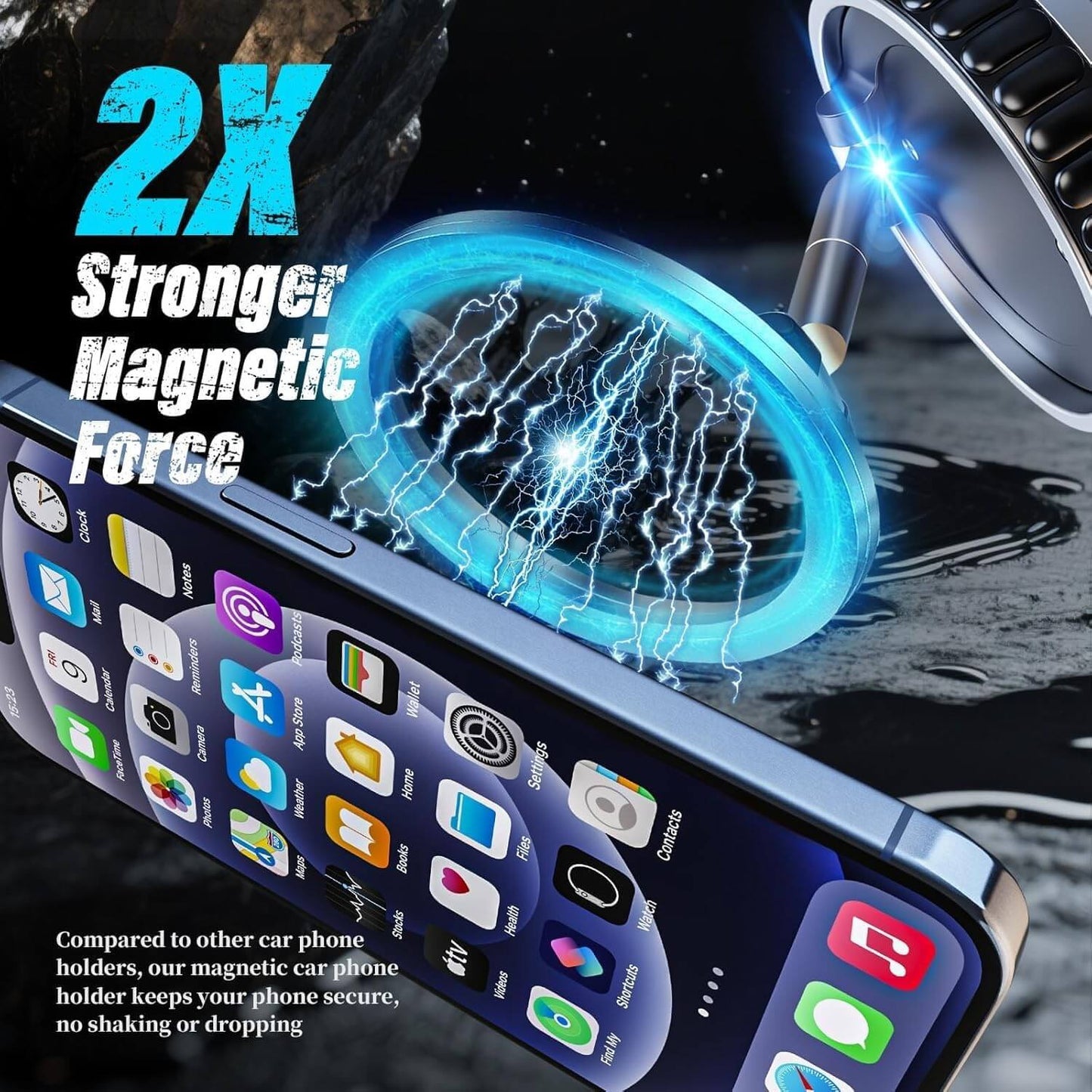 Orvix K11 Magnetic Car Phone Holder with Gel Vacuum Suction & 360° Rotation