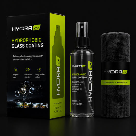 Hydraone Hydrophobic Glass Coating | Long-Lasting Rain Repellent for Automotive Glass (120ml)