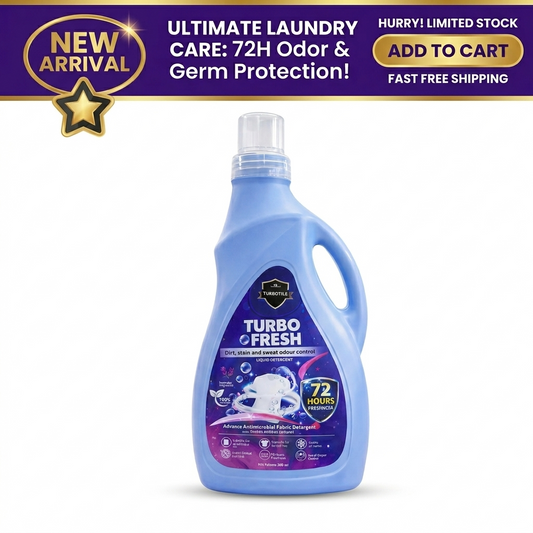 Turbo Fresh Liquid Detergent (950ml) – India’s First 72-Hour Sweat Odour Control Technology | Antibacterial & Antimicrobial Action