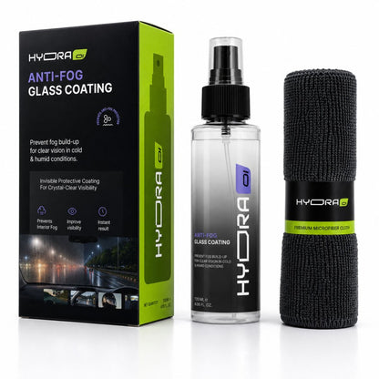 Hydraone Anti-Fog Glass Coating for Car Windshield | Fog Prevention Spray for Cold & Humid Weather | 120ml