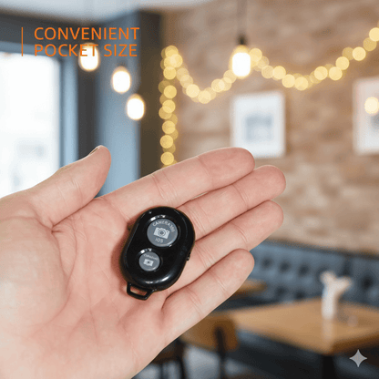 Universal Bluetooth Remote Camera Shutter for Phone Selfies & Group Photos | Works with iOS & Android Smartphones & Tablets