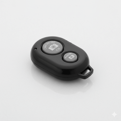 Universal Bluetooth Remote Camera Shutter for Phone Selfies & Group Photos | Works with iOS & Android Smartphones & Tablets
