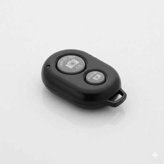 Universal Bluetooth Remote Camera Shutter for Phone Selfies & Group Photos | Works with iOS & Android Smartphones & Tablets