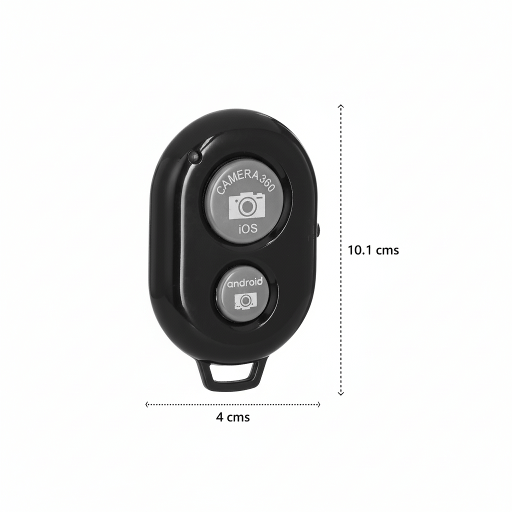 Universal Bluetooth Remote Camera Shutter for Phone Selfies & Group Photos | Works with iOS & Android Smartphones & Tablets