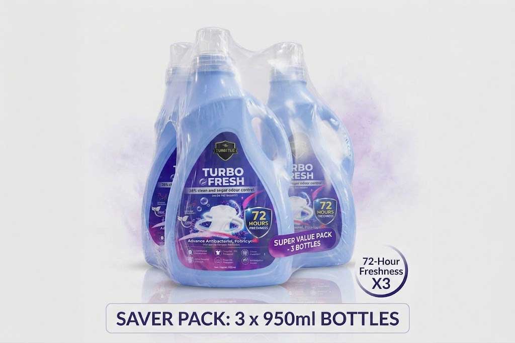 Turbo Fresh Liquid Detergent – 72Hr Sweat Odour Control | Long-Lasting Freshness